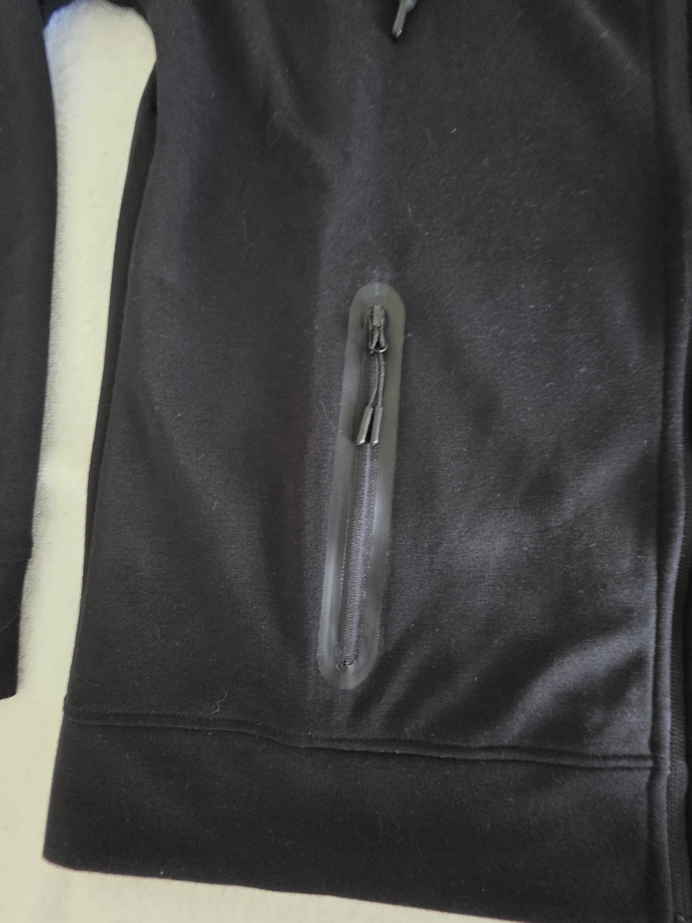 NWT Full-Zip Hooded Sweatshirt with Zipper Pockets, Men's Black - Picture 2 of 8